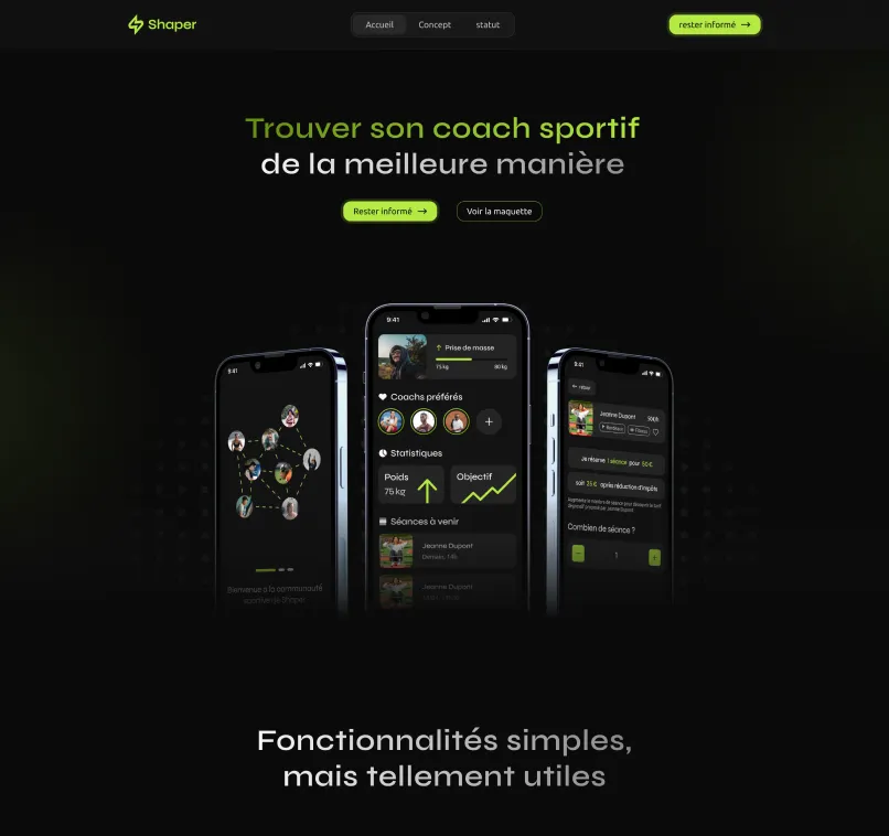 showcase de la réalisation Shaper