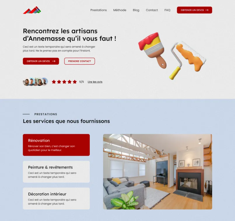 showcase de la réalisation Tunc Peinture